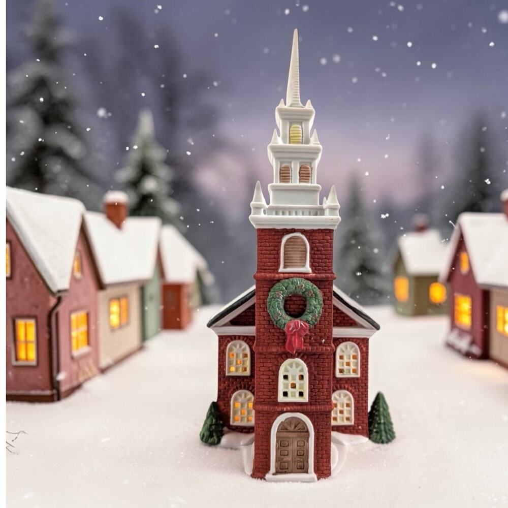 Vintage 1988 Dept 56 Old North Church New England Village Paul Revere Steeple